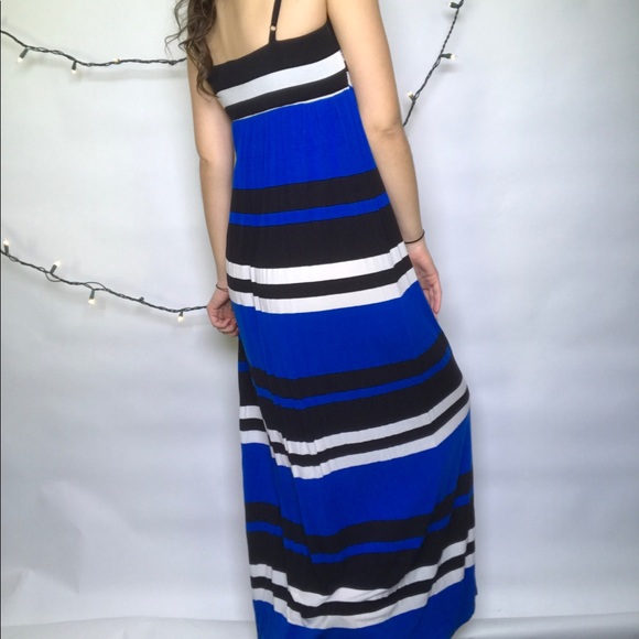INC Striped Maxi Spaghetti Strap Dress - Picture 3 of 8